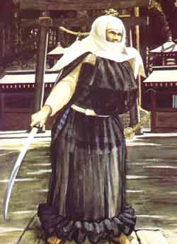 Ein Kriegermönch (Sohei) des Enryakuji-Klosters des Berges Hiei (bei Kyoto). Die Sohei spielten über Jahr- hunderte hinweg eine tragende Rolle in den politischen und militärischen Auseinander- setzungen Japans. Sie stellten große Heere auf und kämpften sowohl auf Seiten der Minamoto wie auch der Taira (je nachdem welchem Kloster sie angehörten). Erst Oda Nobunaga brach ihre Macht endgültig. 